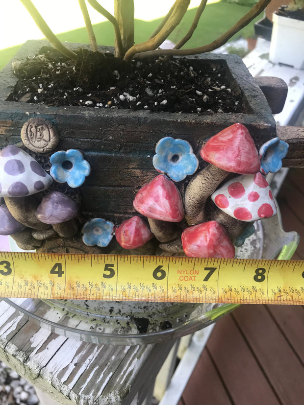 Premium Unique one of a kind Hand Made Clay planter with drainage hole for succulents. Plant sold separately