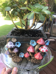 Premium Unique one of a kind Hand Made Clay planter with drainage hole for succulents. Plant sold separately