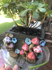 Premium Unique one of a kind Hand Made Clay planter with drainage hole for succulents. Plant sold separately